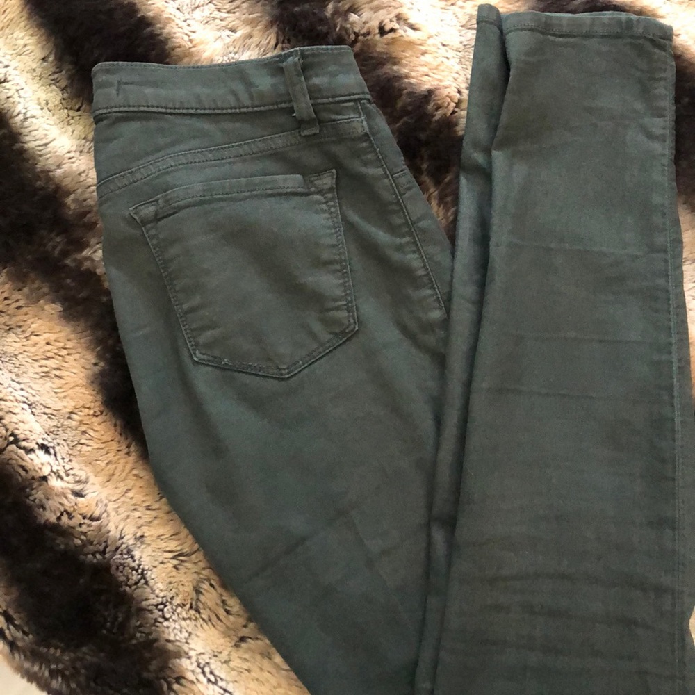 J brand green tint jeans